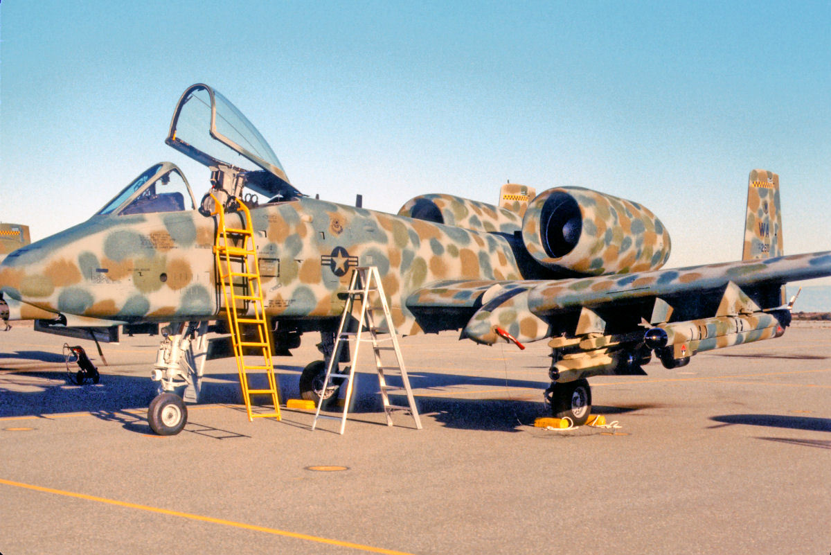 zainisaari:  Republic A-10 Thunderbolt II in JAWS camouflage test. The 57th Tactical
