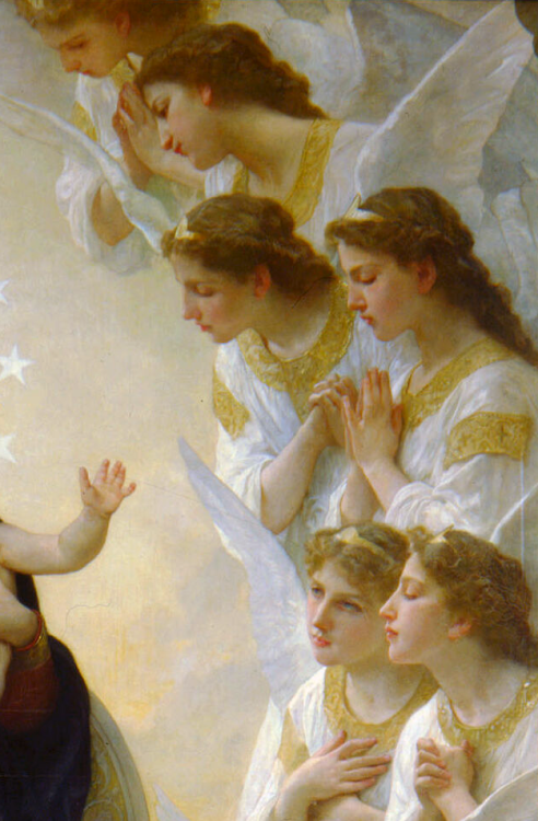  William Adolphe Bouguereau [French. 1825 - 1905]Latin: Regina Angelorum. Detail. 1900