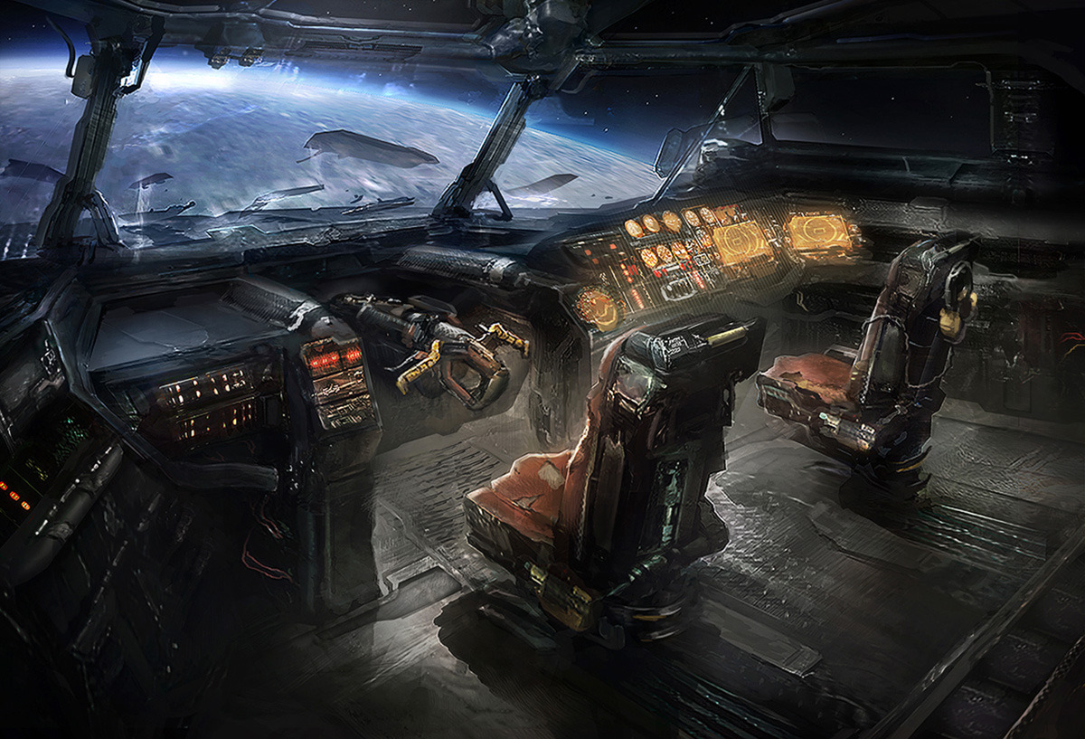 Spaceships Galore! — Dead Space 3 Concept Art by Jens Holdener...