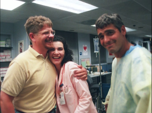 objectsofadream:John Wells, Julianna Margulies and George Clooney. 