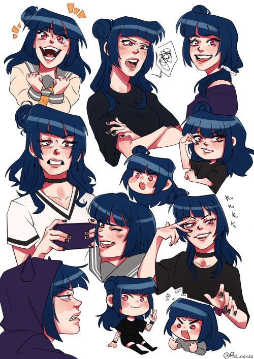 poluslus:
“Yohane sketchpages 😈
Drew this to practice expressions and also her hair bc bangs like hers usually give me trouble
Twitter
”