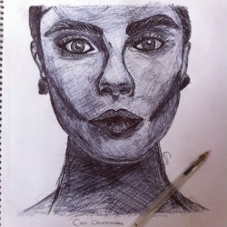 Drew Cara Delevigne! #biropen #quiteproud   No hate please!!