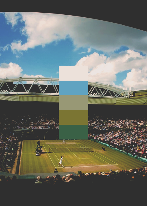 joeharts:  Color palettes: Grand Slam Centre Courts (Rod Laver Arena, Phillippe Chatrier Court, Cent