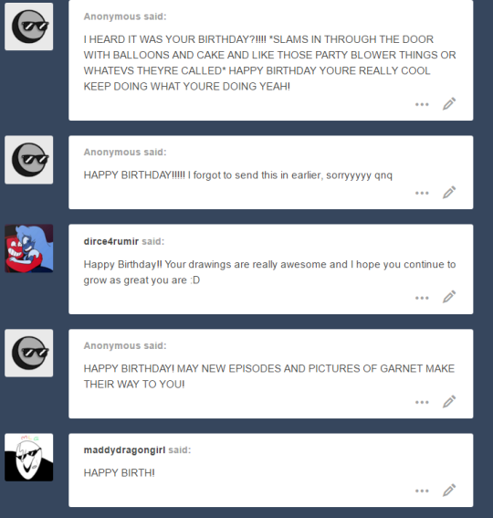 AHHHHH THANK YOU ALL SOSOSOSOSOSO MUCH IM HAVING SUCH A WONDERFUL DAY!!