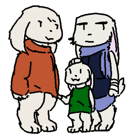 the famsagi™ (before things Go South aka the war)
oyaji, the dad
hana, the mom
usagi, the gremlin child