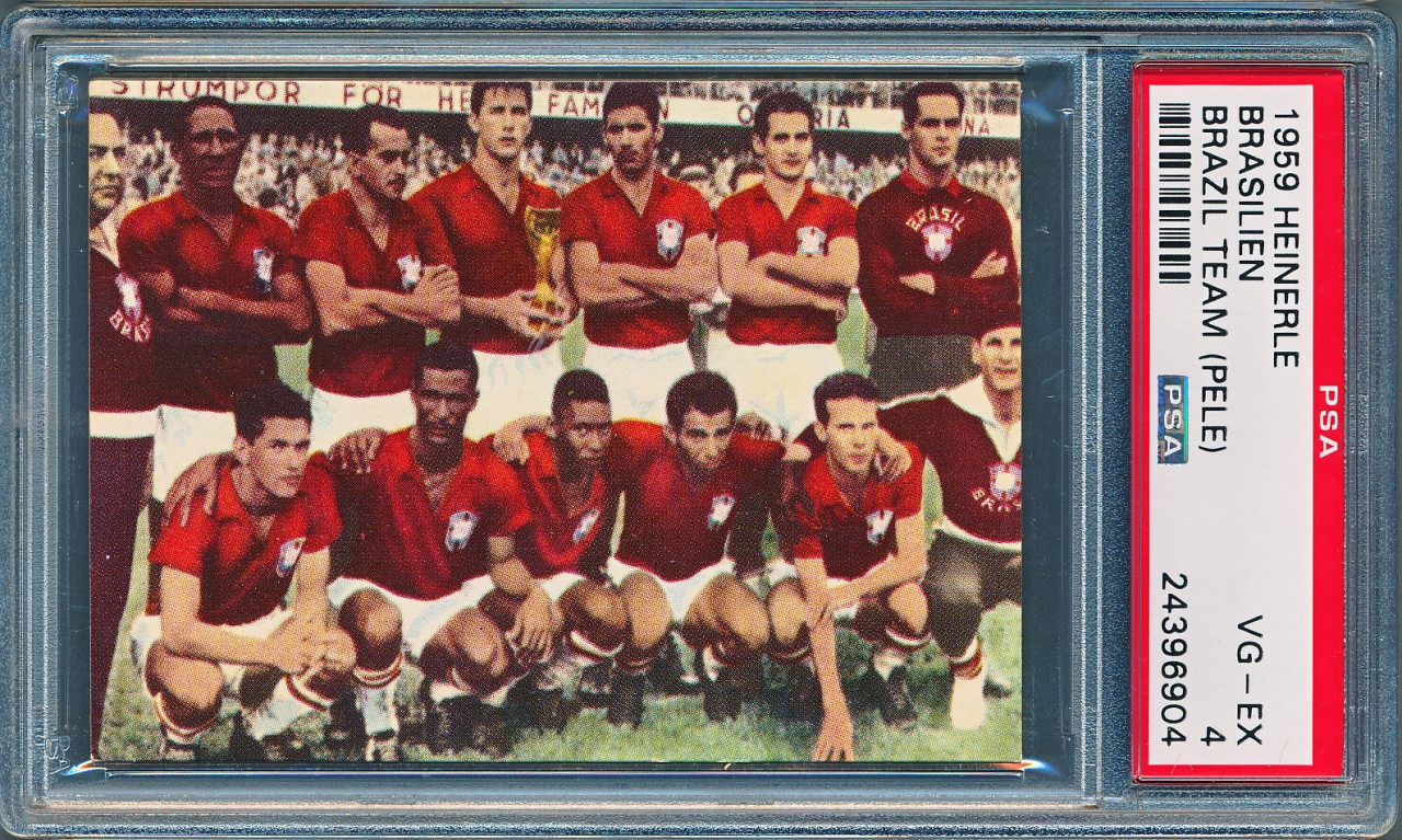 1958 Campeao Mundial VI Copa Do Mundo Pele SGC AUTHENTIC ROOKIE RC (looks  Great)