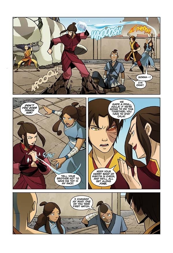 The first released pages of the comic Avatar: The Last Airbender - The Search Part