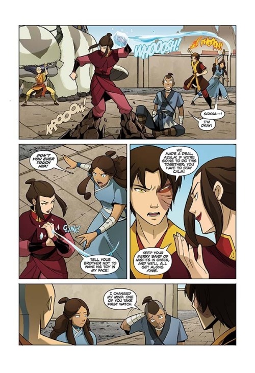 The first released pages of the comic Avatar: The Last Airbender - The Search Part One