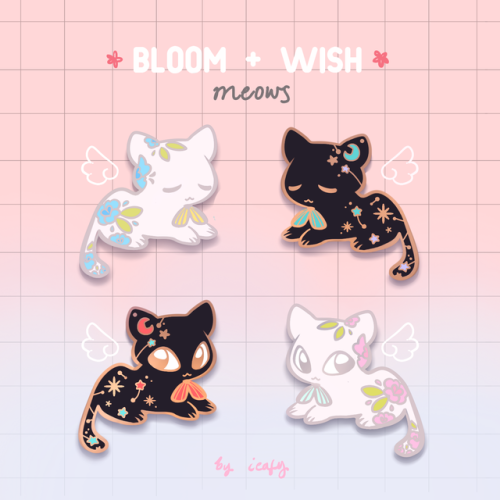 Mew enamel pins are upPreorders will get bonus sticker(s) &amp; a free postcard as an extra thanksIn