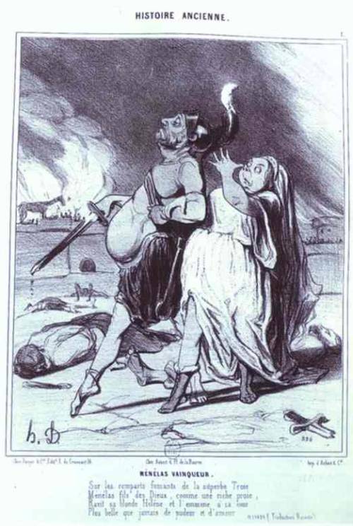 artist-daumier:Menelas the Victor, Honore DaumierMedium: lithographywww.wikiart.org/en/honor