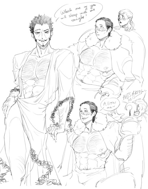 Mihawk Busted Out A New Nightgown And The Girlies Were Fighting For A Chance To Be In His Presence