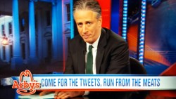 inothernews:  Guess who took Jon Stewart’s slams in stride and used those clips in a touching farewell ad to… Jon Stewart? 