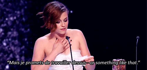 radkristen:“I’m sorry, I don’t speak French, but I promise to work on it.”