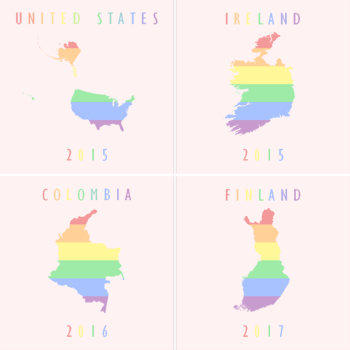 dudes: all independent countries where nationwide same-sex marriage is legalised. #LoveWinsupdate 30