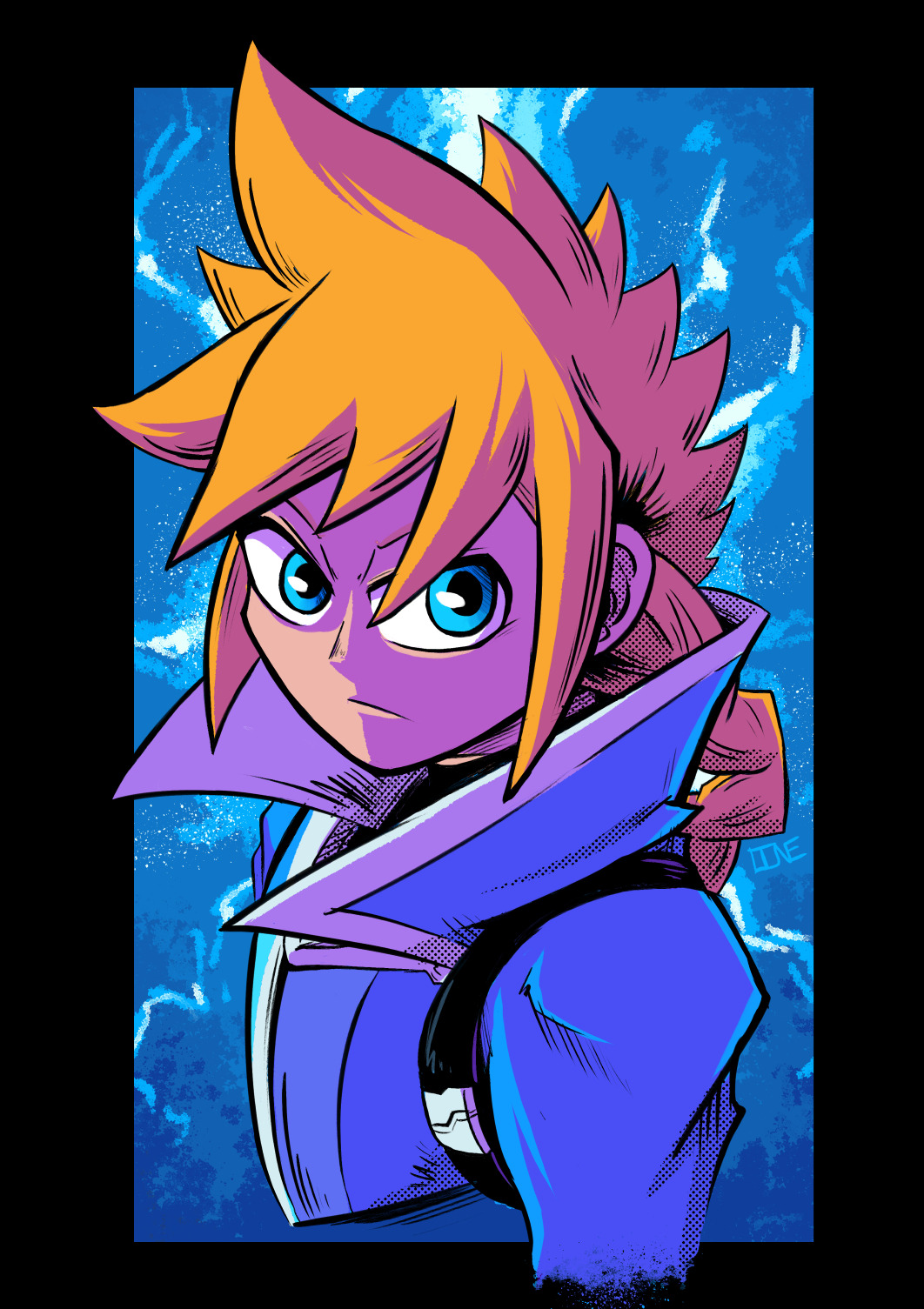 I decided to draw Gunvolt tonight - had to be speedy about it so I couldn’t do much, but it turned out pretty cool anyway. 