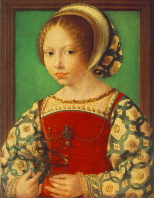 Portrait of a young Princess, possibly Dorothea of Denmark, by Jan Gossaert, c. 1530