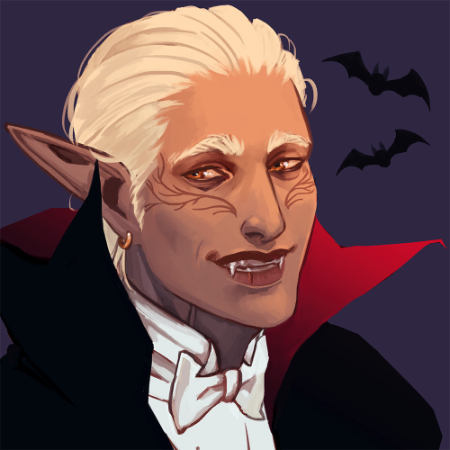 otherwolves:Something quick for Halloween: Bralen dressed as a vampire ⚰Stay safe if y’all are goin’ out tonight!