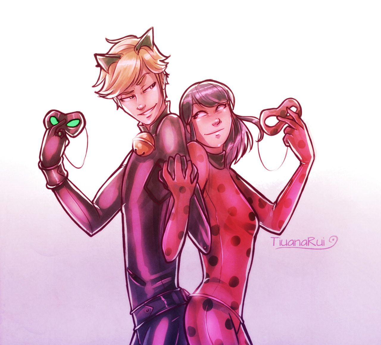 tiuanarui:  So like @zenwisterias inspired me to draw them without masks. I know