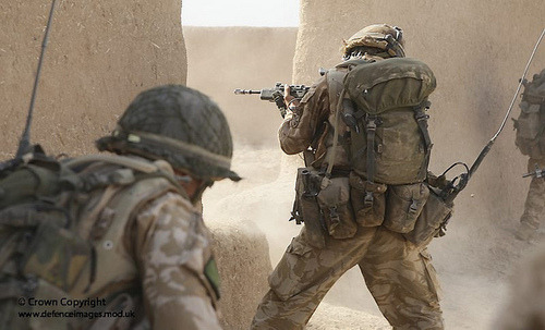 militaryandweapons:  Paratrooper Returns Fire in Afghanistan by Defence Images on Flickr.