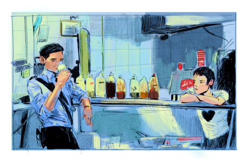 drawplay:A scene from my favorite movie, Chungking Express