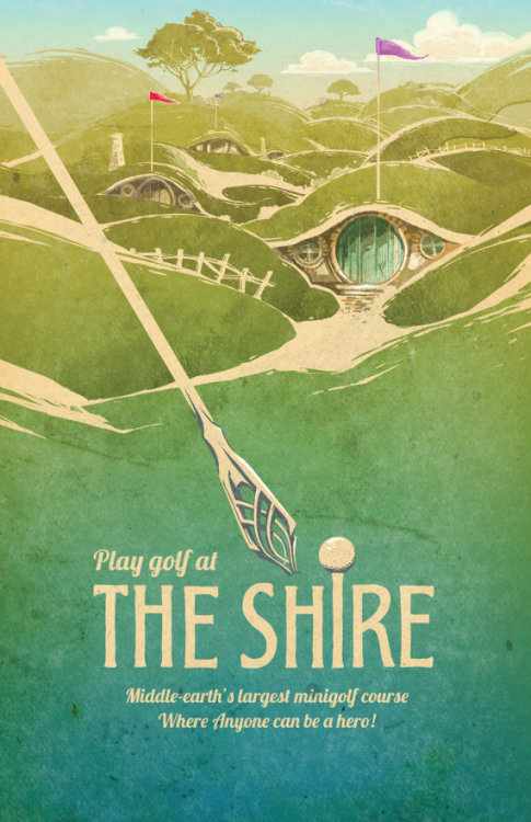 enide-s-dear:halethofbrethil:Lord of the Rings Poster series by DreamMachinePrints1. The Shire2. Riv