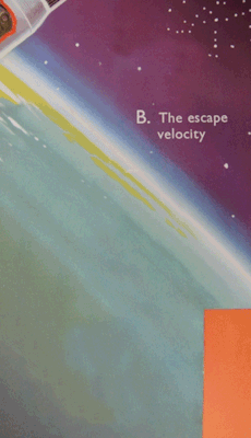 Ri-Science:  Escape Velocity A Snippet From A Full Page Graphic - Vintage Scientific