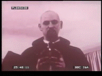 artofalbumcovers:Electric Wizard - Come My Fanatics… (1997)From a screen grab taken from the BBC documentary ‘The Power of the Witch’ which shows a photo of Anton LaVey during a Satanic sermon.Sample Submitted by Dr. Spark