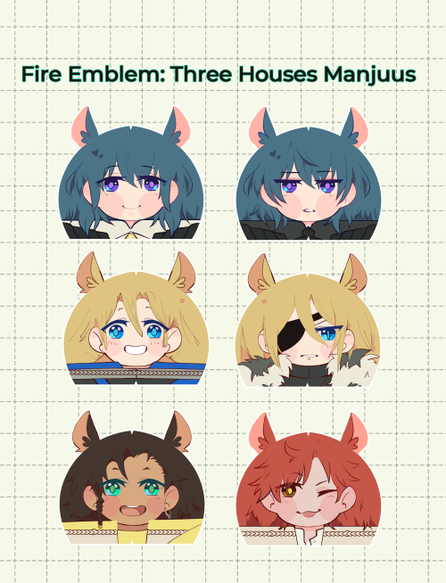 FE3H CHARMS AND MANJUUS UP FOR PREORDER!!Ill be adding in more characters at a later time uvu)~ but 