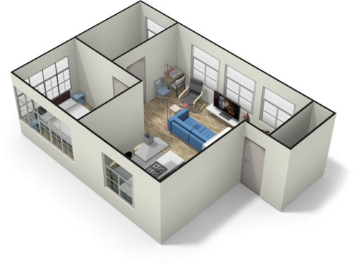 gogoichirin:I built a floor plan based on photos from the Scandinavian apartment used for Viktor’s a