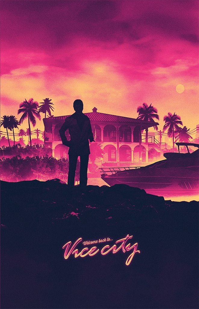 pixalry:  Welcome to Vice City - Created by Michael DouglasLimited edition prints