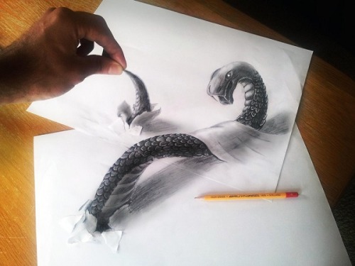 escapekit:  3D-Illusions  Dutch freelance artist Ramon Bruin is back with a new series of 3D pencil drawings 