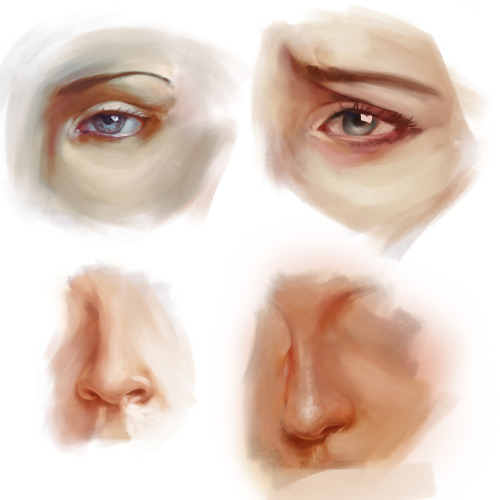 Eyes and nose studies from today :)