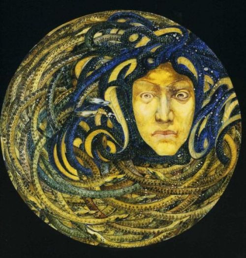 Achille Calzi (attr.), Maiolica con Gorgone, 1916