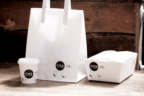 Fika, Swedish word for coffee break, bar & kitchen identity by Designers Anonymous