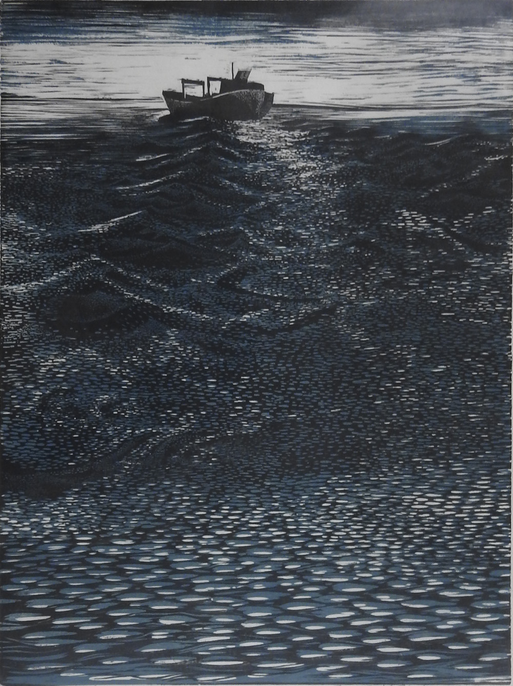 huariqueje:    Trackless Road    -   Otto Juhani Vikanen , 1980.Finnish,b.1936-Etching
