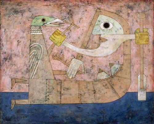 artist-brauner: Consciousness of Shock, 1951, Victor BraunerMedium: encaustic,wax,board