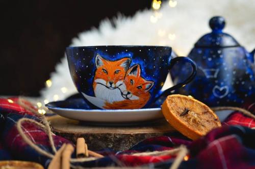 snootyfoxfashion:Hand-painted Celestial Animal Mugs from SzafranMugsx / x / x / x / xx / x / x / x /