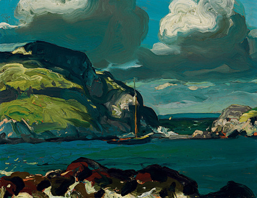 womblegrinch:George Wesley Bellows (1882-1925) - Giant skyOil on board. Painted in 1913.15 x 19.5 in