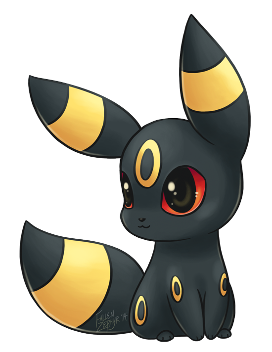fallenzephyrart:  A little chibi Umbreon doodle~