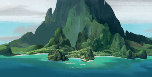 Visual development for Moana by Ryan Lang, Ian Gooding, Kevin Nelson, Andy Harkness, and Scott Watan