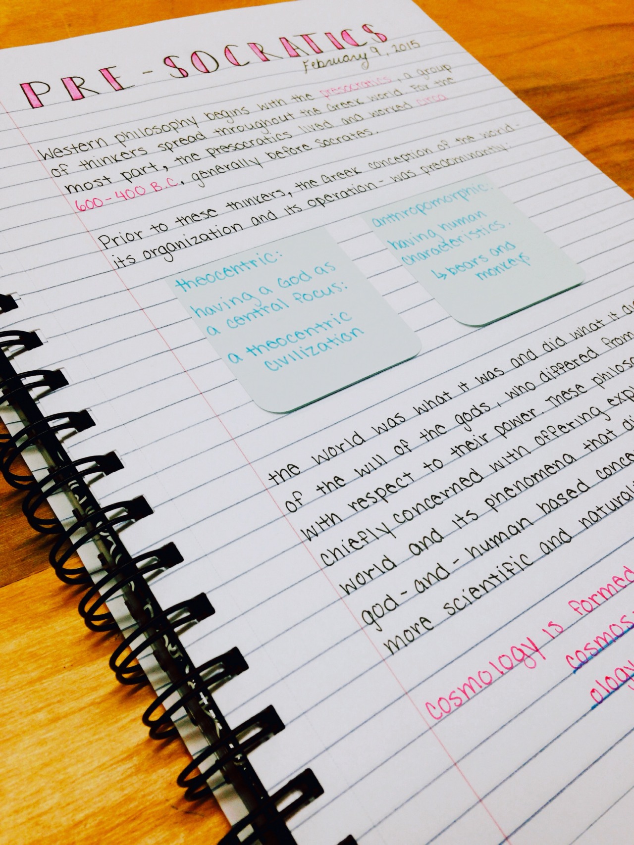 visionandfocus:  April 21, 2015. Rewriting all of my notes for an early start on