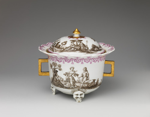 met-european-sculpture:Covered bowl with figures in landscape by Vienna, European Sculpture and Deco