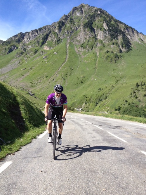 brettjwatson: Riding up the old road at Tourmalet.