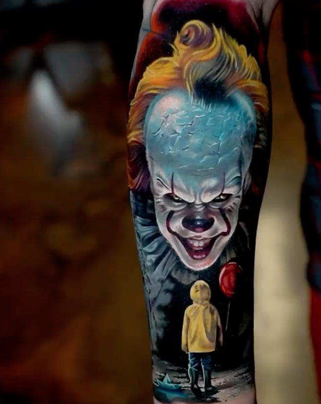 Pin by Som Pong on ไอเดยรอยสก  Movie tattoos Pennywise tattoo Horror  tattoo