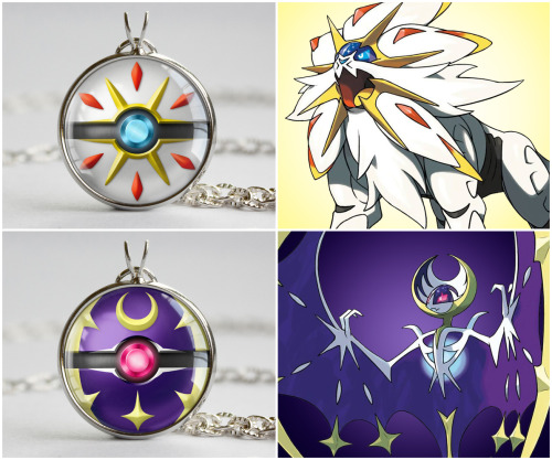 trinketgeek:Pokemon Sun and Moon Legendaries!Here are some pokeball designs for Solgaleo and Lun