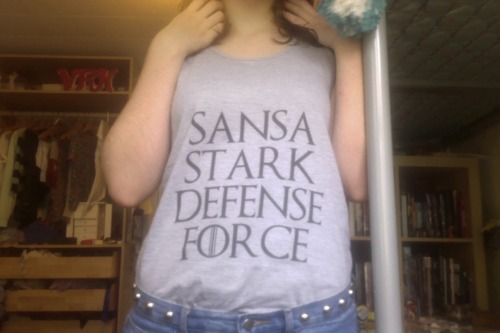 me modeling the beautiful alyssa&rsquo;s sansa stark defense force shirt ((which i got for my birthd