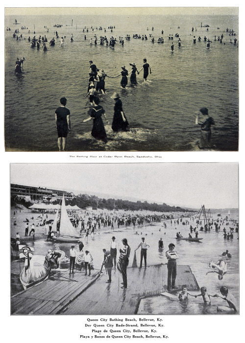 Swimmers used to flock to the Ohio River to beat the heat. Kentucky had several popular sandy bathin