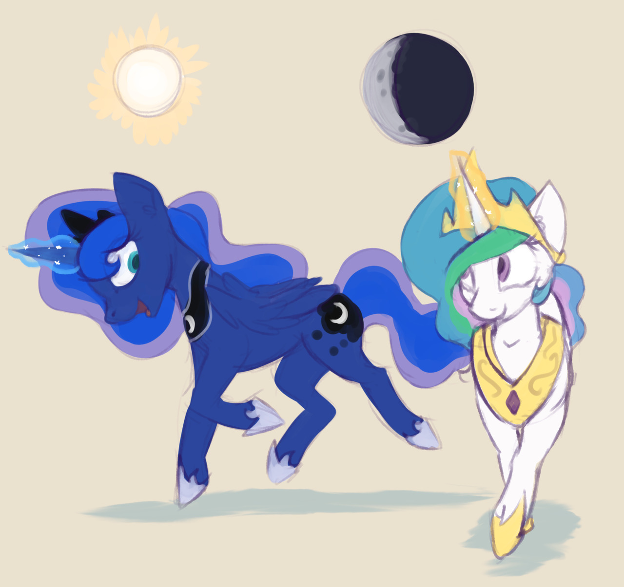 marsminer-venusspring: Patreon reward for ernestas!Playing princesses. https://www.patreon.com/martiancanine
