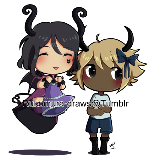 rukomura-draws: Chibi commission batch for @choko-flan! Thank you so much for commissioning me Choko