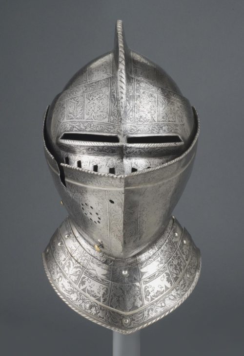 Close helmet for use in the field, German, circa 1560.from The Philadelphia Museum of Art